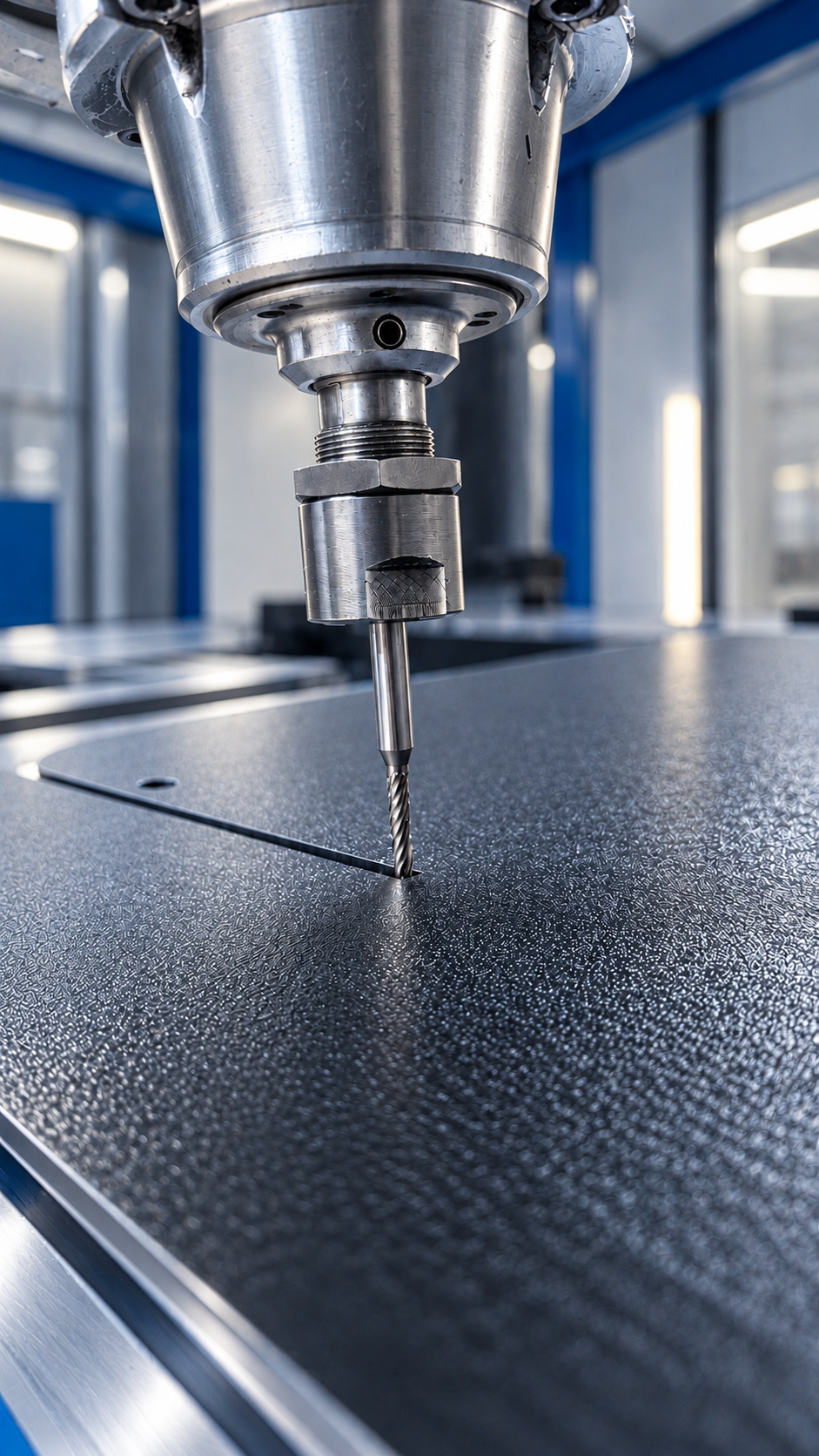 CNC tools trim contours and create openings in the component.