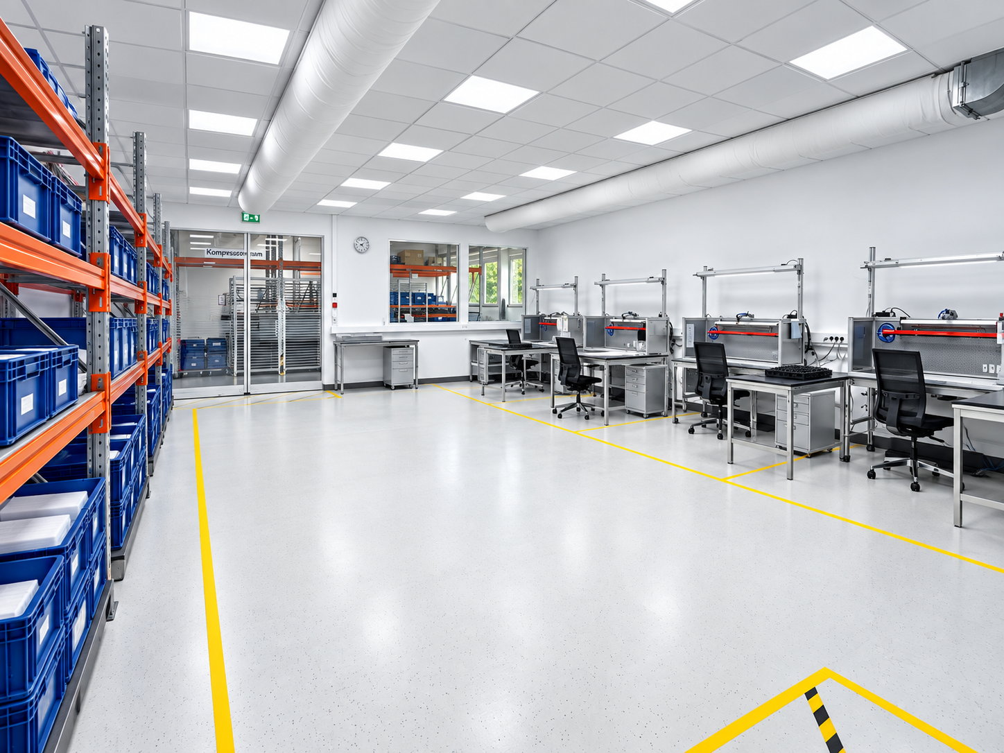 Clean-area workstations for manual final inspection