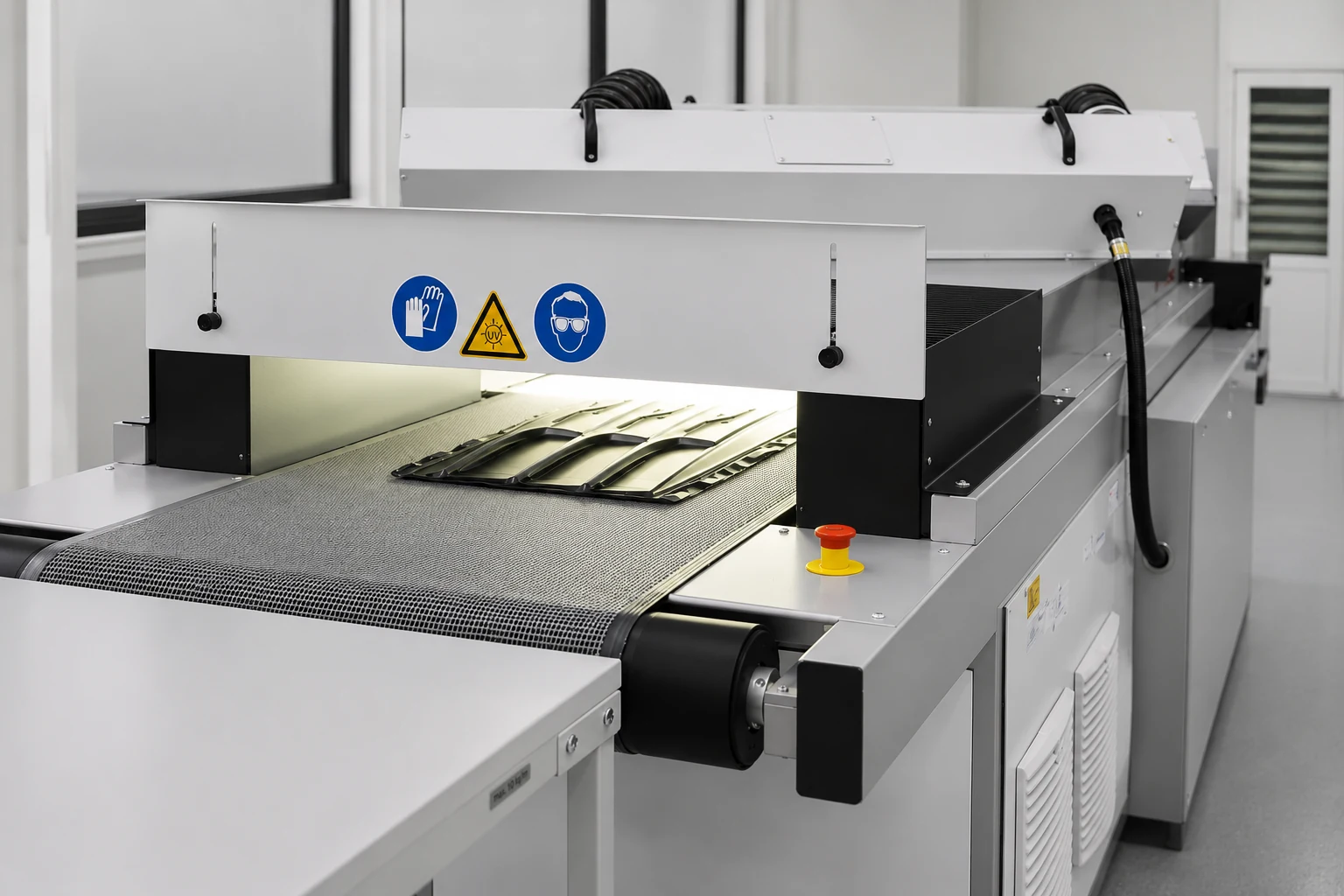 UV light cures coatings designed for this process.